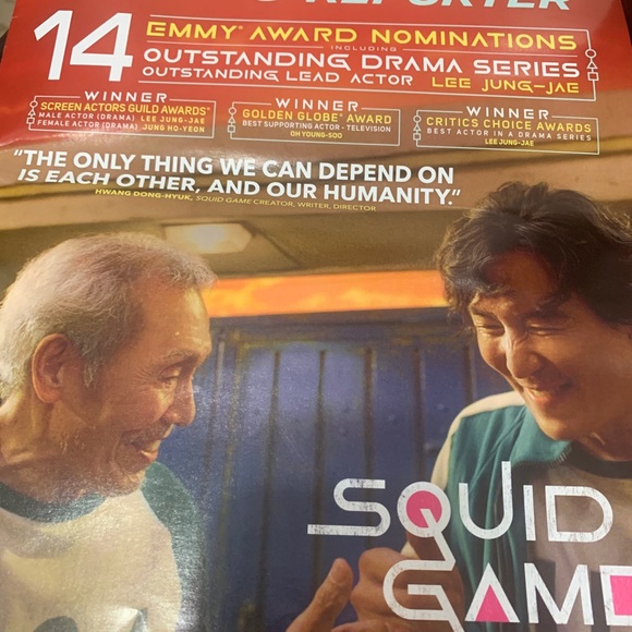 Hollywood Reporter bundle Emmy award lead up Squid Games Myrders in building NWT - Picture 3 of 5